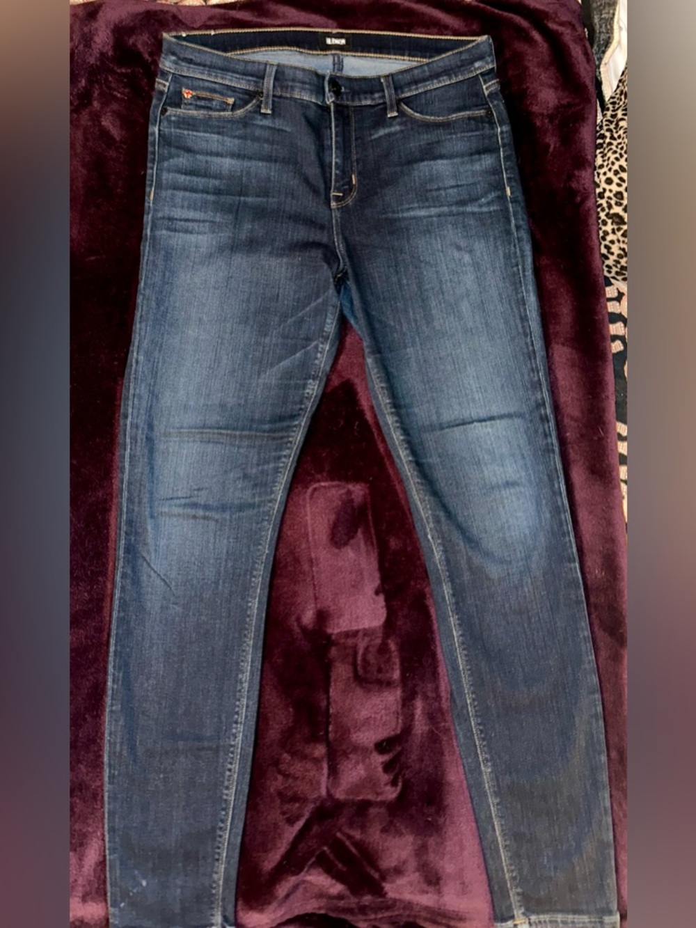 Hudson Jeans Skinny Leg Dark Indigo Stretch Denim Mid-rise